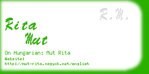 rita mut business card